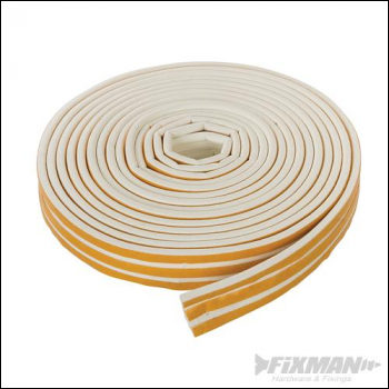 Fixman Self-Adhesive E-Profile Weather Strip - 3 - 5mm / 15m Brown - Code 651610