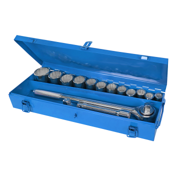 Silverline Socket Set 3/4 inch  Drive 12pt Metric 15pce - 22 - 46mm - Code 652142