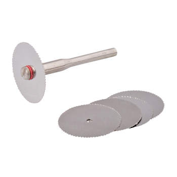 Silverline Rotary Tool Stainless Steel Saw Blade Set 6pce - 22mm Dia - Code 656628