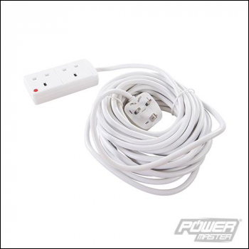 PowerMaster Extension Lead with Neon Indicator 230V - 2-Gang 10m - Code 667438