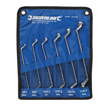 Silverline Deep Offset Ring Spanners Set 6pce - 6 - 17mm - Code 673424