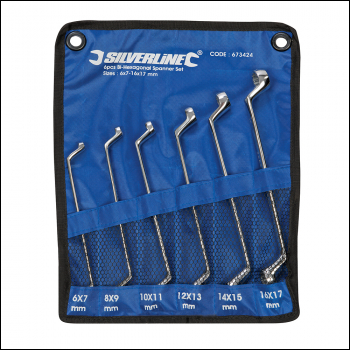 Silverline Deep Offset Ring Spanners Set 6pce - 6 - 17mm - Code 673424