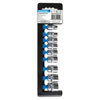Silverline Socket Set 3/8 inch  Drive 6pt Metric 9pce - 8 - 19mm - Code 675084