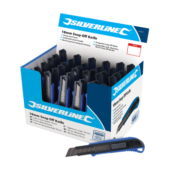 Silverline 18mm Snap-Off Knife Display Box 36pce - 36pce - Code 675097
