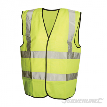 Silverline Hi-Vis Waistcoat Class 2 - M 100-108cm (39-42 inch ) - Code 675201