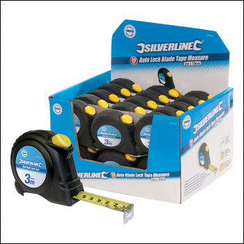 Silverline Auto Blade Lock Tape Display Box - 24pce 8m / 26ft x 25mm - Code 675251