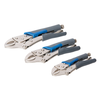 Silverline Self Locking Soft-Grip Pliers Set 3pce - 3pce - Code 675268