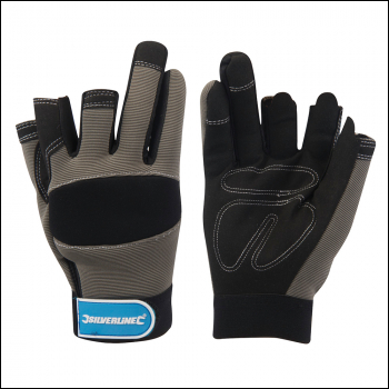Silverline Part Fingerless Mechanics Gloves - Medium - Code 675288