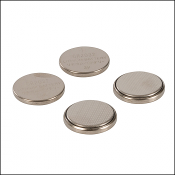 Powermaster Lithium Button Cell Battery CR2032 4pk - CR2032 - Code 675789