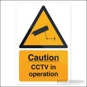 Fixman CCTV In Operation Sign - 200 x 300mm Rigid - Box of 5 - Code 684000