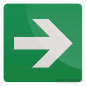 Fixman Straight Arrow Sign - 150 x 150mm Self-Adhesive - Box of 5 - Code 685908