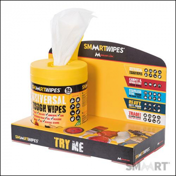 SMAART SmaartWipes Try-Me Counter Top Display Unit - 40pk, 90pk & 100pk - Code 691864