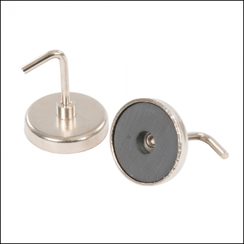 Silverline Magnetic Hooks 2pk - 35mm - Code 695776
