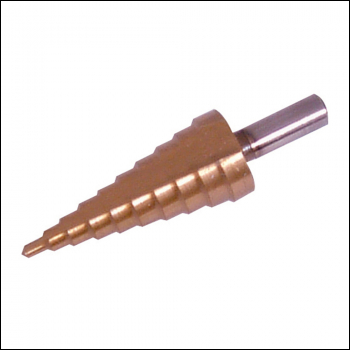 Silverline Titanium-Coated HSS Step Drill - 4 - 22mm - Code 698459