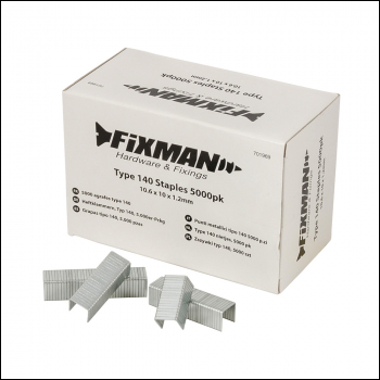 Fixman Type 140 Staples 5000pk - 10.55 x 10 x 1.26mm - Code 701969