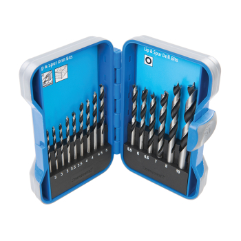 Silverline Lip & Spur Drill Bit Set 15pce - 3 - 10mm - Code 708580