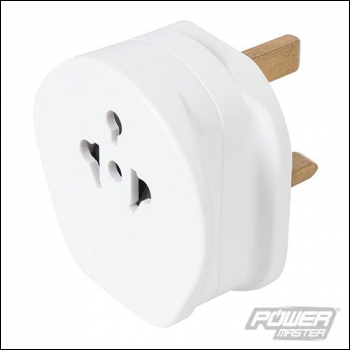PowerMaster UK Visitor Travel Adaptor 230V - 13A 230V - Code 728106