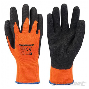 Silverline Hi-Vis Builders Gloves Orange - L 10 - Code 736809