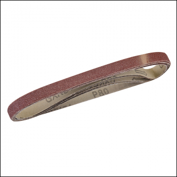 Silverline Sanding Belts 13 x 457mm 5pk - 80 Grit - Code 740136