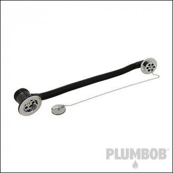 Plumbob Bath Waste Chrome Plug & Chain - 1-1/2 inch  (38mm) - Code 746310