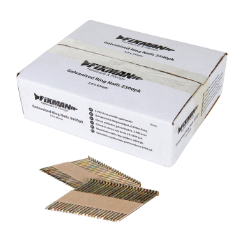 Fixman Galvanised Ring Nails 2500pk - 2.9 x 65mm - Code 752681