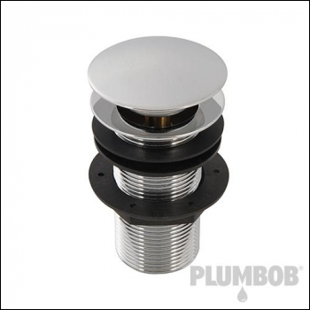 Plumbob Quick-clac Chrome-Plated Brass Basin Plug Unslotted - 1-1/4 inch  (32mm) - Code 761674