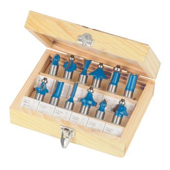 Silverline 1/2 inch  TCT Router Bit Set 12pce - 1/2 inch  - Code 763555