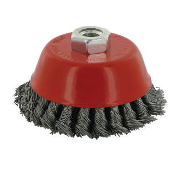 Silverline Steel Double-Row Twist-Knot Bowl Cup - 100mm - Code 763567