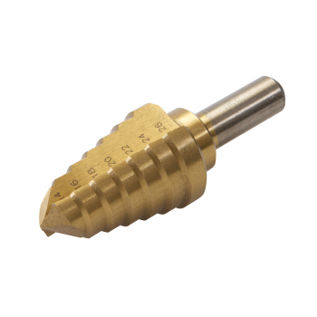 Silverline Titanium-Coated HSS Step Drill - 14 - 26mm - Code 763594
