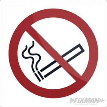 Fixman No Smoking Symbol Sign - 100 x 100mm Self-Adhesive - Box of 5 - Code 769154
