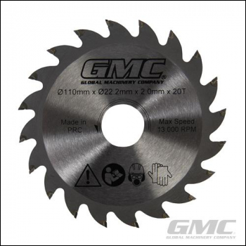 GMC TCT Saw Blade GTS1500 - TCT Saw Blade 110 x 22.2 x 20T - Code 776182