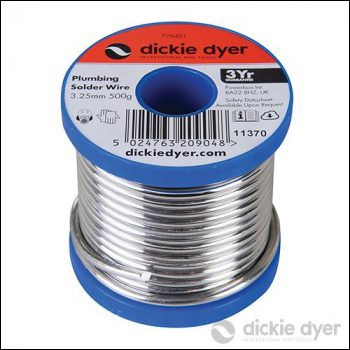 Dickie Dyer Plumbing Solder Wire - 3.25mm 500g - Code 776421