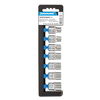 Silverline Socket Set 1/2 inch  Drive 6pt A/F 7pce - 3/8 inch  - 3/4 inch  - Code 783101