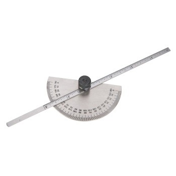 Silverline Protractor with Depth Gauge Scale - 150mm - Code 783181