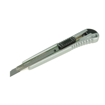 Silverline 9mm Aluminium Alloy Snap-Off Knife - 9mm - Code 789397
