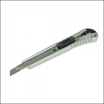 Silverline 9mm Aluminium Alloy Snap-Off Knife - 9mm - Code 789397