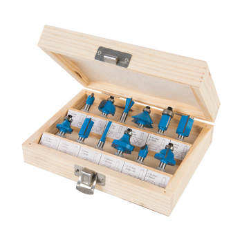 Silverline 1/4 inch  TCT Router Bit Set 12pce - 1/4 inch  - Code 792084
