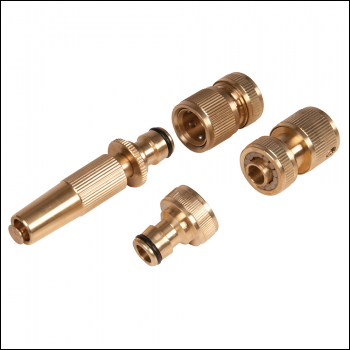 Silverline Fittings Set Brass 4pce - 4pce - Code 793753