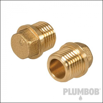 Plumbob Brass Flanged Plug - 1 (male) - Code 799889