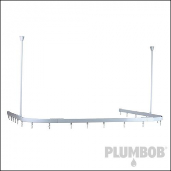 Plumbob Modular Shower Curtain Track - White - Code 803109