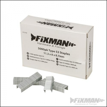 Fixman Type 53 Staples 5000pk - 11.25 x 12 x 0.75mm - Code 805052