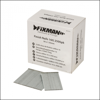 Fixman Finish Nails 16G 2500pk - 50 x 1.55mm - Code 807375