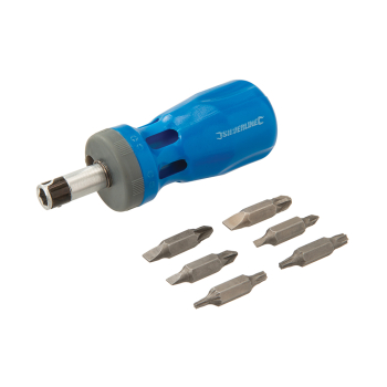 Silverline Stubby Ratchet Screwdriver Set 12-in-1 - 12-in-1 - Code 813078