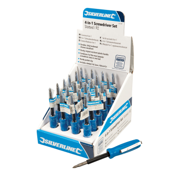 Silverline 4-in-1 Screwdriver Set Display Box - 24pce - Code 816747