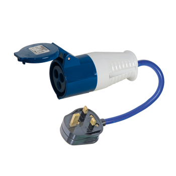 Powermaster 13A-16A Fly Lead Converter - 13A Plug to 16A Socket - Code 818738