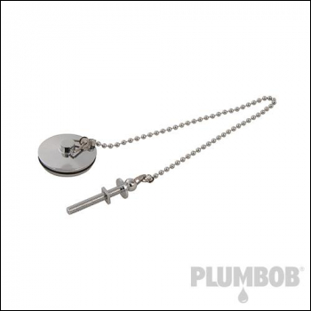 Plumbob Chrome-Plated Basin Plug & Chain - 1-3/4 inch  - Code 819936