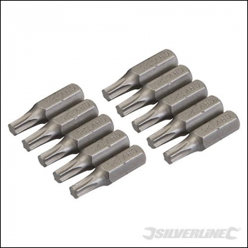 Silverline T7 Cr-V Screwdriver Bits 10pk - T7 - Code 821169