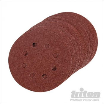 Triton Hook & Loop Sanding Disc 10pk - 125mm 80 Grit - Code 825495