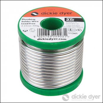 Dickie Dyer Plumbing Solder Wire Lead-Free - 3.25mm 500g - Code 836813