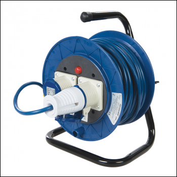 Powermaster Industrial Cable Reel Freestanding 16A 230V - 2-Gang 25m - Code 851543
